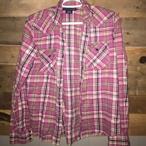 RL Pink multi-colored Flannel 🐎